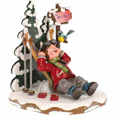 hubrig children of the winter this is the life skier figurine