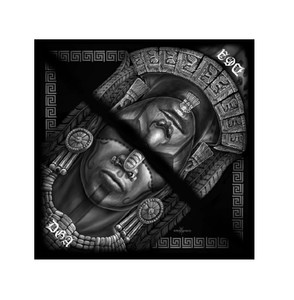 DGA Day of the Dead Chicano Warrior Maya/Mexica Large Bandana/Scarf/Headband DGA Day of the Dead Chicano Warrior Maya/Mexica Large Bandana/Scarf/Headband