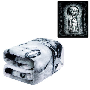 Day of the Dead Rockabilly Marilyn Monroe Queen Size Throw Plush Blanket Infamous