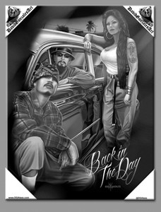 DGA Barrio HOMIES Chicano Canvas Wall Art Lowrider Ruca Back in the Day