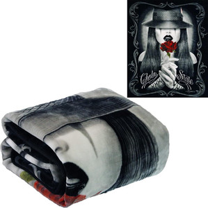 DGA Day of the Dead Homie Girl Chicano Thick Queen Throw Blanket Chola Style