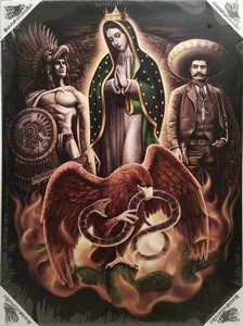 DGA Day of the Dead Religious Virgin Mary Canvas Wall Art La Reina Color DGA Day of the Dead Religious Virgin Mary Canvas Wall Art La Reina Color