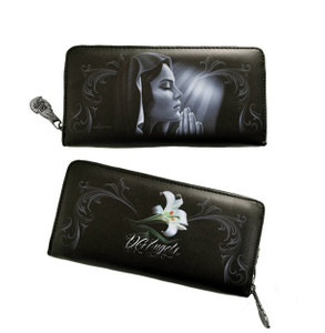 DGA Day of the Dead Religious Praying Faith Women's Zipper Clutch Wallet DGA Day of the Dead Religious Praying Faith Women's Zipper Clutch Wallet