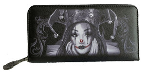 DGA Day of the Dead Lowrider Queen of Fools Women's Zipper Clutch Wallet