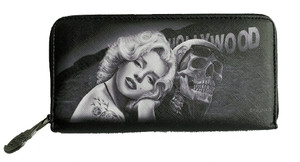 DGA Day of the Dead Marilyn Monroe Hollywood Women's Zipper Clutch Wallet
