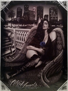 DGA City of Angels Guardian Rose Lowrider Stretched Canvas Wall Art DGA City of Angels Guardian Rose Lowrider Stretched Canvas Wall Art