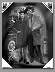 DGA Day of the Dead Zoot Suit Pachuco Chicano Estilo Stretched Canvas Wall Art DGA Day of the Dead Zoot Suit Pachuco Chicano Estilo Stretched Canvas Wall Art