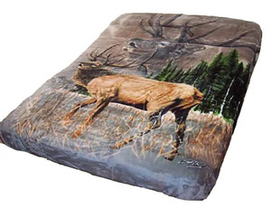 Alaska Wildlife Elk Calls Thick Soft Plush Queen Size Throw Blanket