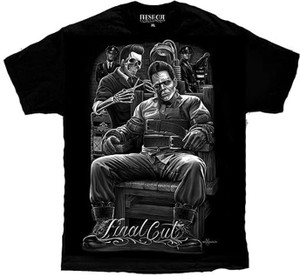 DGA Day of the Dead Chicano Art Fresh Cut Final Haircut Rockabilly Men's T Shirt DGA Day of the Dead Chicano Art Fresh Cut Final Haircut Rockabilly Men's T Shirt