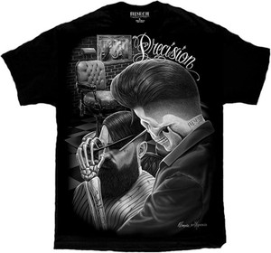 DGA Day of the Dead Chicano Art Fresh Cut Precision Rockabilly Men's T Shirt DGA Day of the Dead Chicano Art Fresh Cut Precision Rockabilly Men's T Shirt