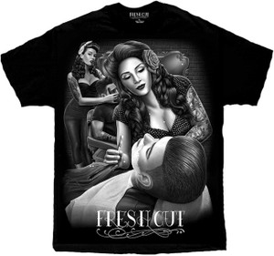 DGA Day of the Dead Chicano Fresh Cut Gentlemans Club Rockabilly Men's T Shirt DGA Day of the Dead Chicano Fresh Cut Gentlemans Club Rockabilly Men's T Shirt