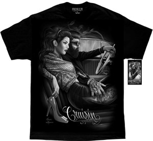 DGA Day of the Dead Chicano Art Fresh Cut Cruisin Pinup Rockabilly Men's T Shirt DGA Day of the Dead Chicano Art Fresh Cut Cruisin Pinup Rockabilly Men's T Shirt