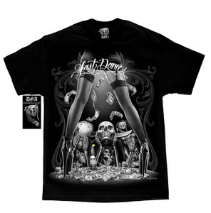 DGA Day of the Dead Chicano Art Last Dance Skull Men's David Gonzales T Shirt DGA Day of the Dead Chicano Art Last Dance Skull Men's David Gonzales T Shirt