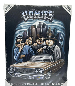 DGA Barrio Homies Chicano Lowrider Rollin With The Homies Canvas Art DGA Barrio Homies Chicano Lowrider Rollin With The Homies Canvas Art