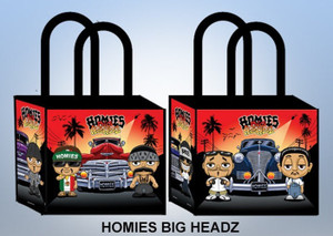 DGA Day of the Dead Art Shopping Tote Bag Reusable Lowrider Homies Big Headz DGA Day of the Dead Art Shopping Tote Bag Reusable Lowrider Homies Big Headz