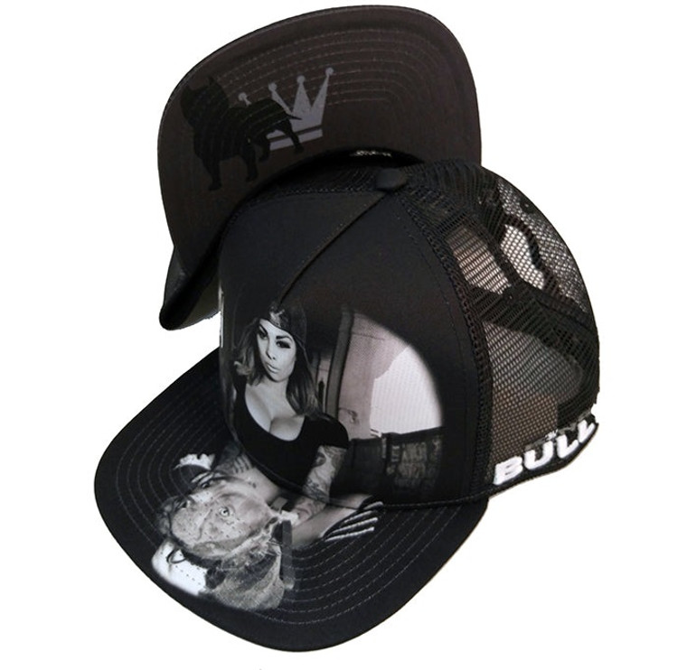 DGA King Bully Tattoo Lady Pit bull Dog Men's Ladies Snapback Cap Hat Morgan
