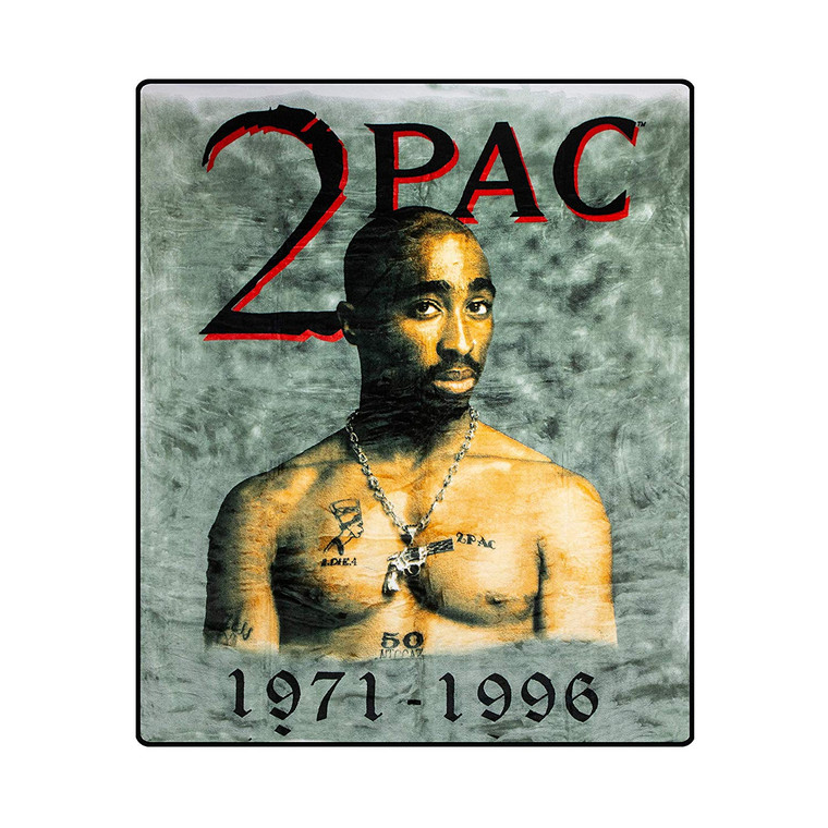 Tupac Makaveli Plush Soft Thick Queen Throw Blanket Rest in Piece 2 Pac