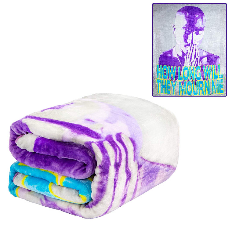 Licensed Tupac Makaveli Plush Soft Thick Queen Size Blanket Mourn Me 2 Pac