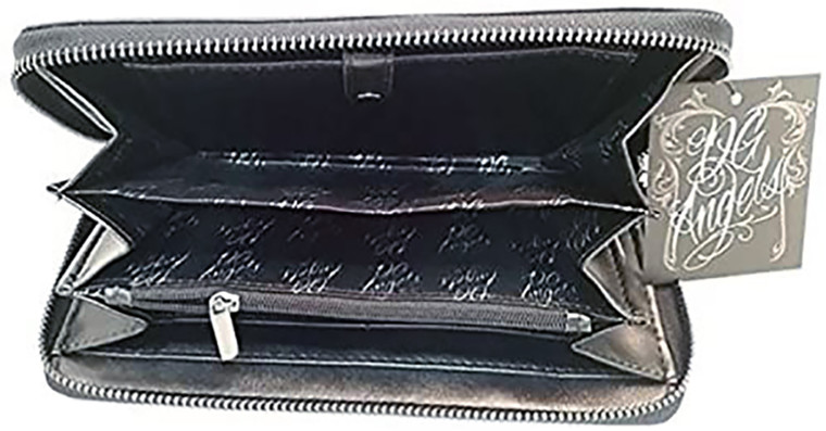 DGA Day of the Dead Homies Clownin Around Lowrider Women's Zipper Clutch Wallet