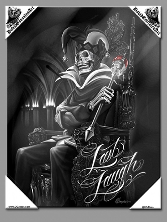 DGA Day of the Dead Ride or Die Cholo Homies Canvas Wall Art Last laugh Joker