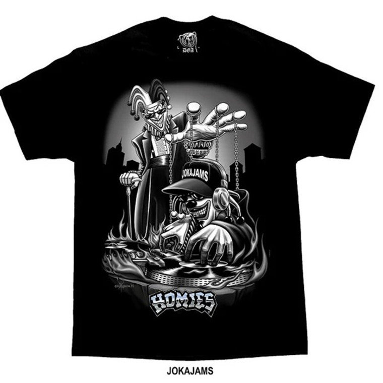DGA Day of the Dead Chicano Art Jokajams Clowns Men's David Gonzales T Shirt