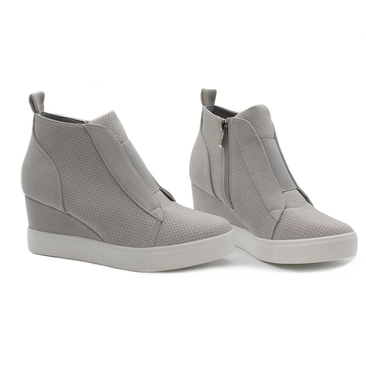 zoey black wedge sneaker