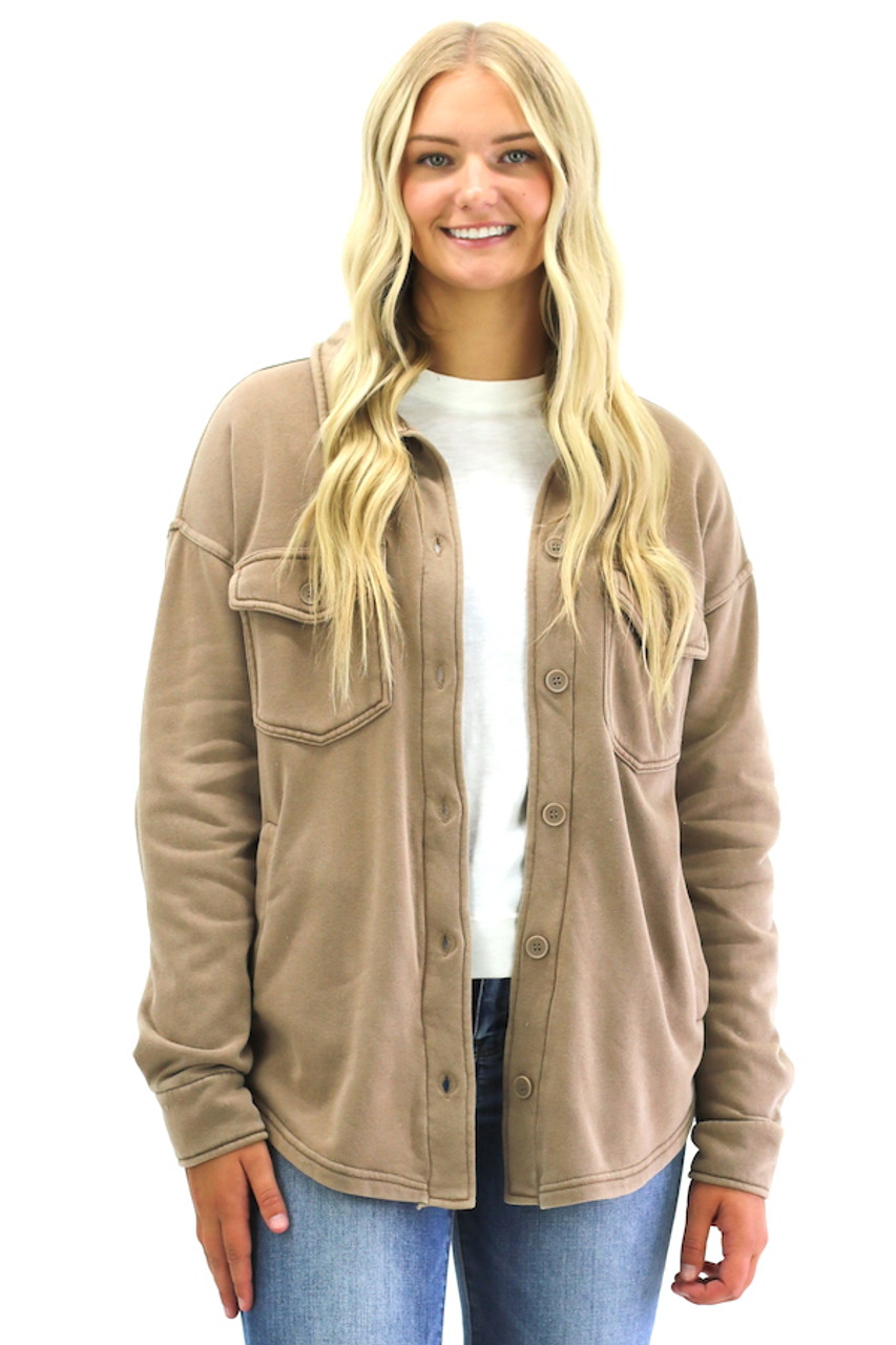 Tyler Jacket by Thread & Supply - Tavern Taupe - Trendy Threads Inc