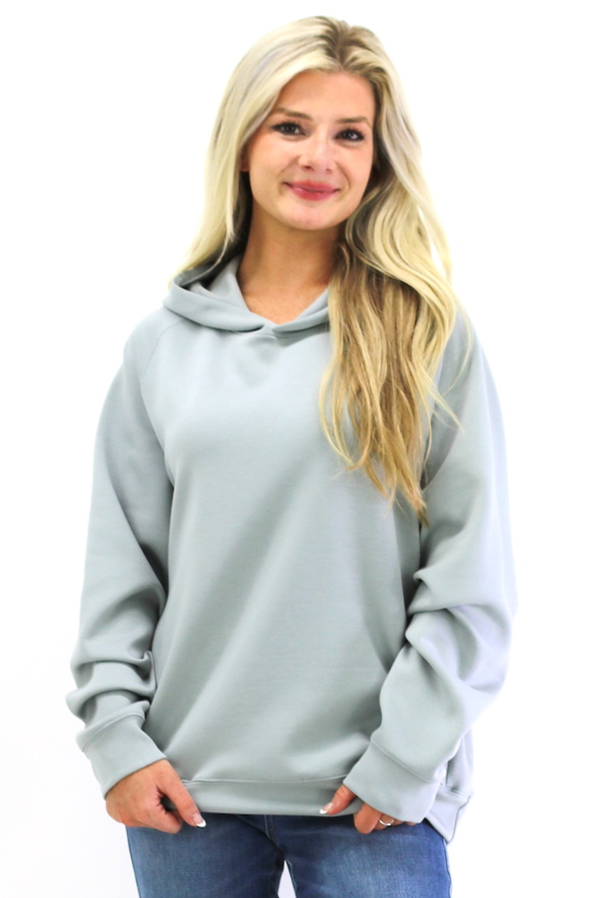 Light Grey Sweatshirt Women's - Oversize