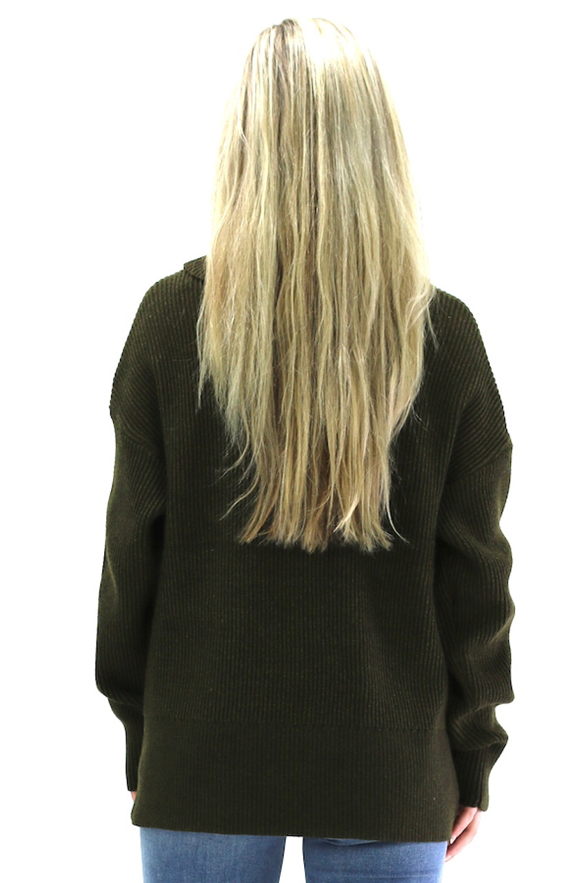 Elena Sweater by Thread & Supply - Bronzy Olive - Trendy Threads Inc