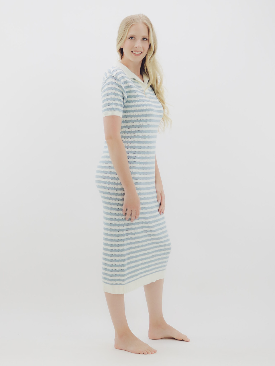 Vivianna Striped Crochet Dress
