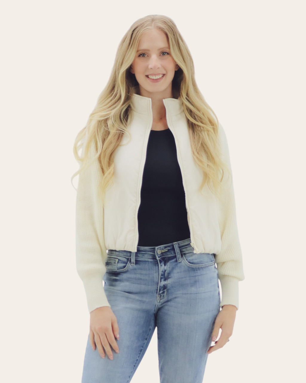 Jayda Sweater Jacket - Ivory
