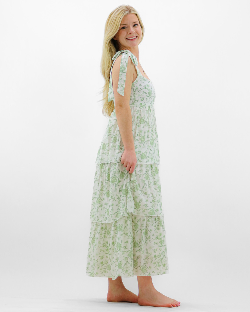 Peace Of Mind Tiered Midi Dress