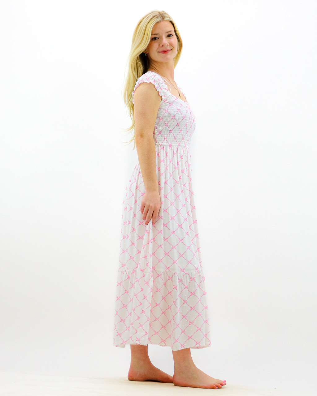 open lace back dress Dreamy Pink Hanbok  Modern Korean Court Style Dress for Solo Dance &   Yandan_Hanfu