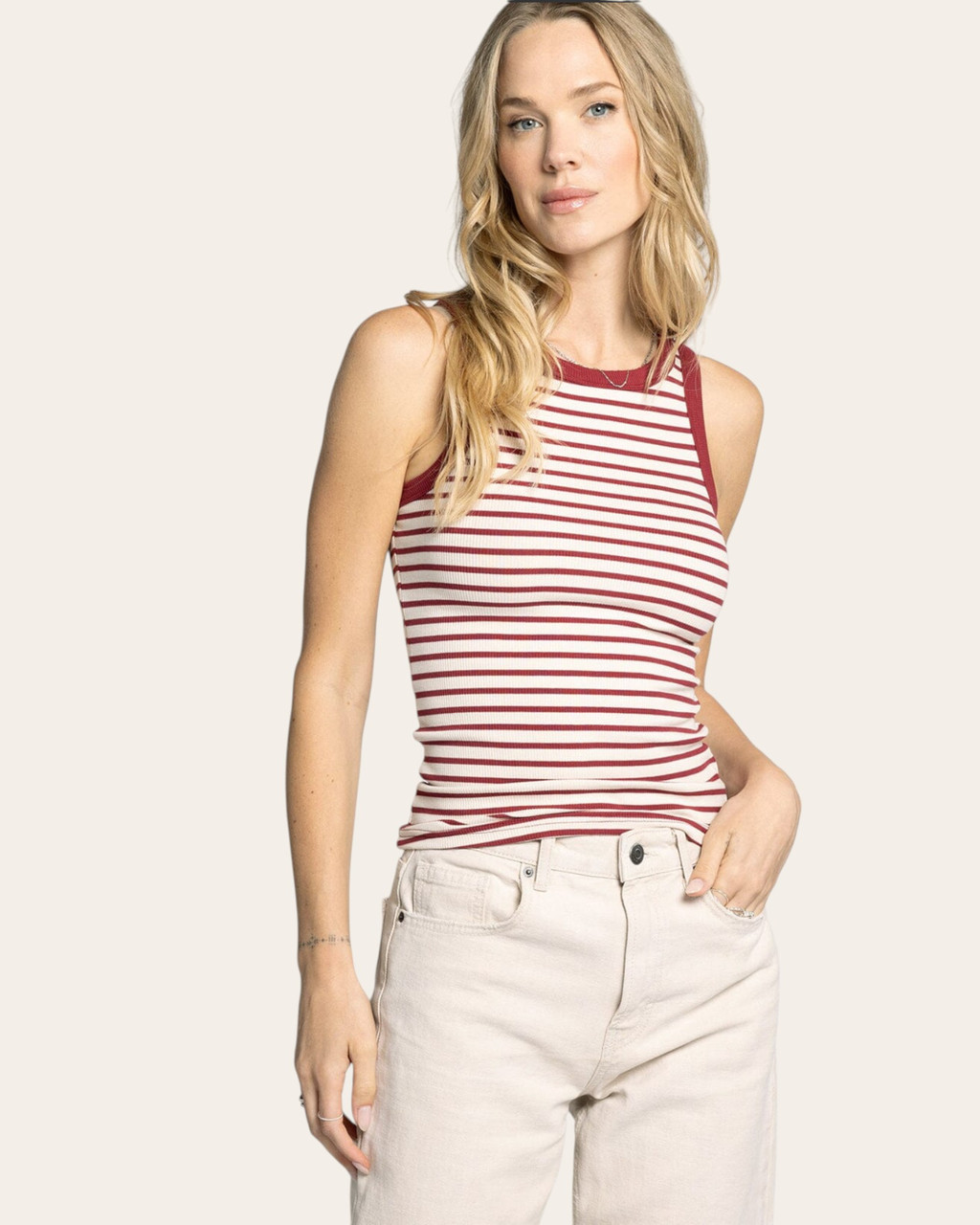 Thread & Supply Ellen Tank - Sand Red
