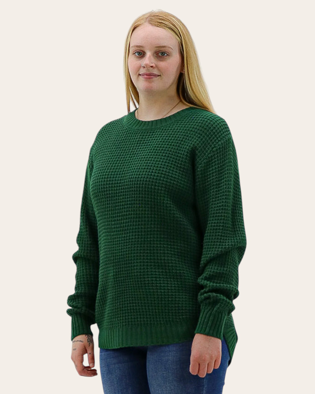 ZARA　サマーニット　深緑 ZARA サマーニット 深緑の通販 by み's shop｜ラクマ