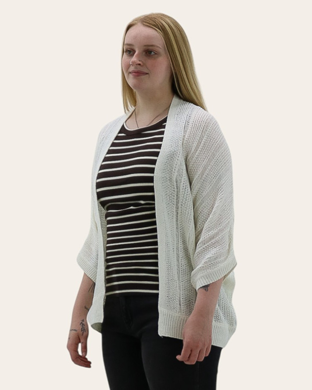 Kara Kimono Cardigan - Ivory