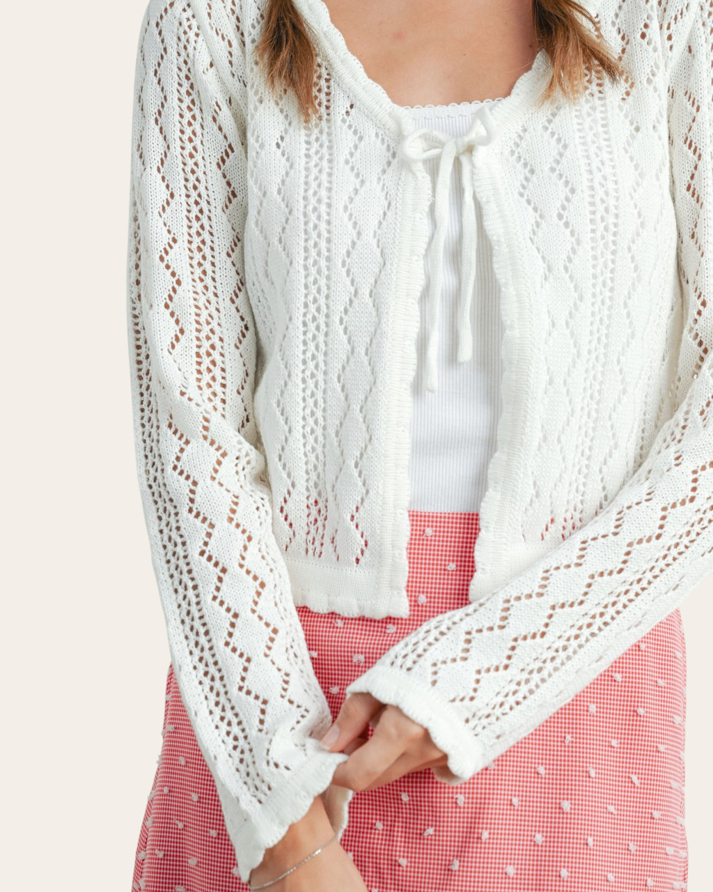 bibiy B. CLUB TIE CARDIGAN 白　ホワイト Bibiy B CLUB TIE CARDIGAN ホワイト｜Yahoo!フリマ（旧PayPayフリマ）