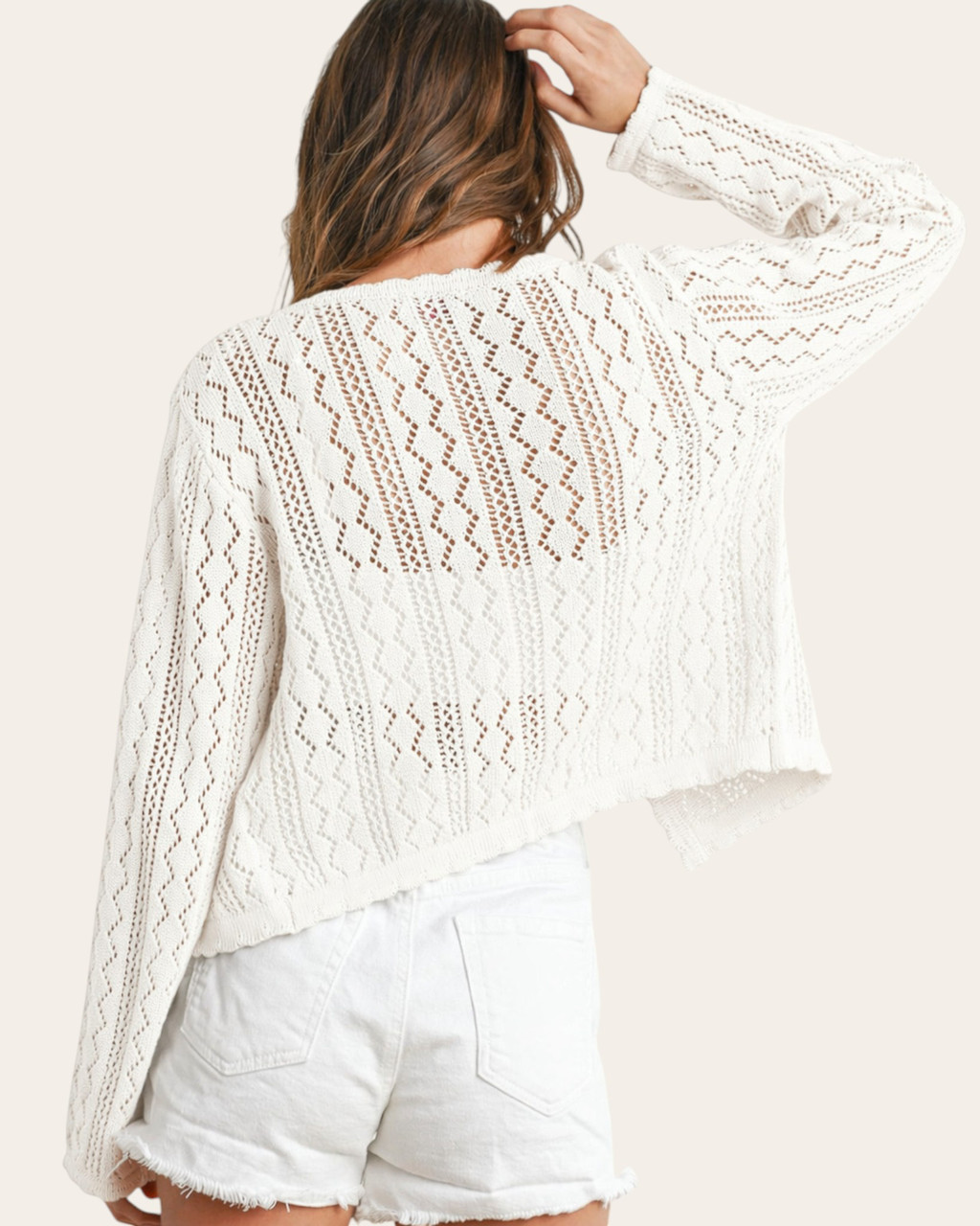 Bailey Ivory Tie Cardigan | Spring Fashion Trendy Threads Roscoe, SD
