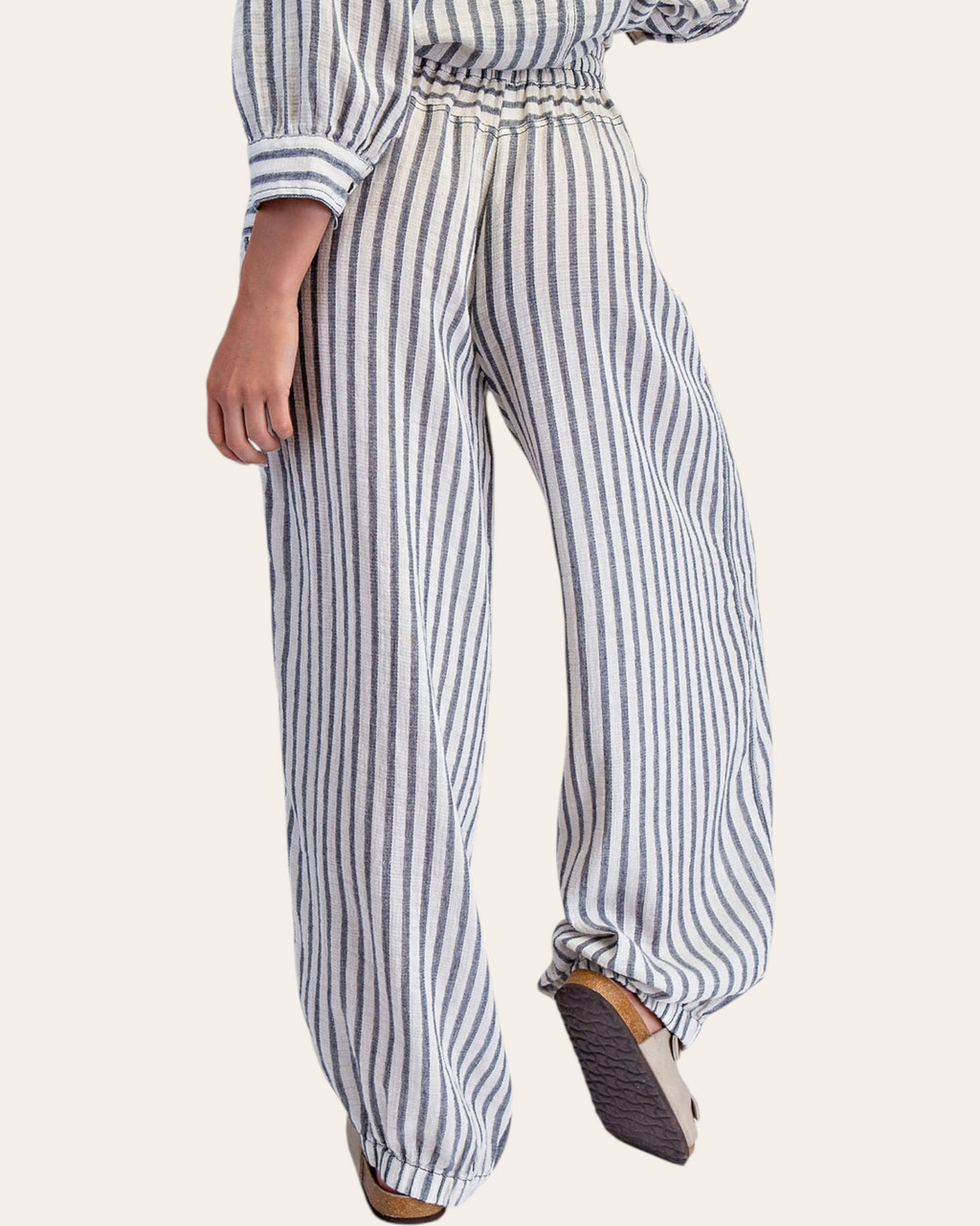 Striped Soft Wash Linen Pants | Trendy Threads Roscoe SD Boutique