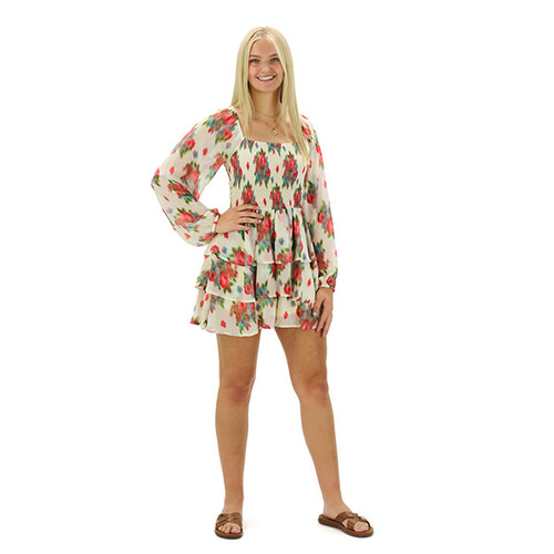 Sheer Perfection Floral Romper