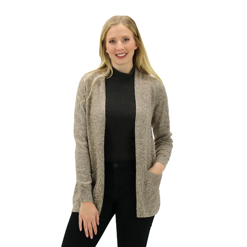 Madeline Marbled Pocket Cardigan - Mocha