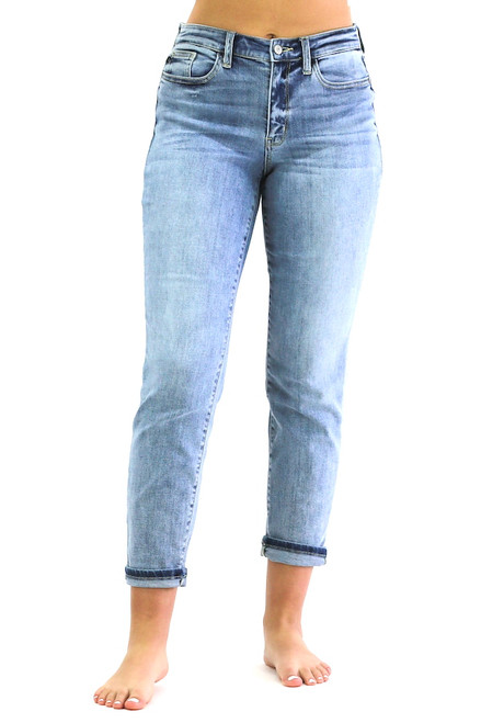 Ida Mid Rise Boyfriend Jeans by Judy Blue