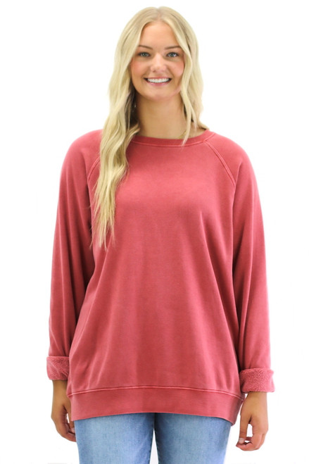Thread & Supply Hangout Sweatshirt - Cranberry