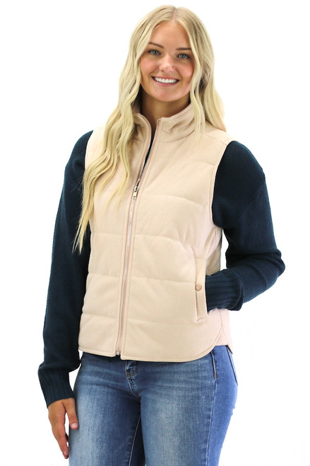 The Peacekeeper Vest - Taupe/Blush