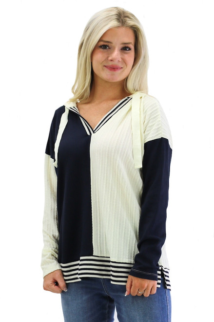 Set Sail Color Block Hooded Tunic