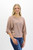 Bailey Kimono Sleeve Sweater - Light Mocha/Mauve