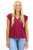 Here To Stay Ruffle Sleeve Top - Wine