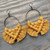 Juliet Macrame Fringe Earrings - Mustard