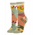 Colorful cactus-themed premium cotton crew socks on a white background.