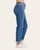 Right side view of Judy Blue cuffed jeans showcasing the classic straight-leg design and contrast stitching.